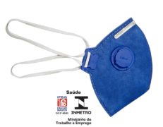 Respirador Flat Fold V Azul
