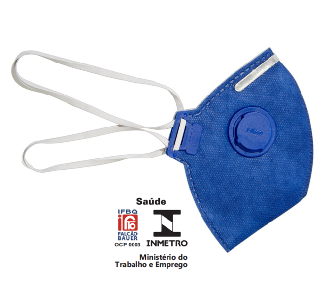 Respirador Flat Fold V Azul